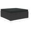 vidaXL 8 Piece Garden Lounge Set with Cushions Poly Rattan Black
