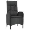 vidaXL 5 Piece Garden Dining Set with Cushions Black Poly Rattan