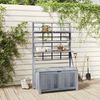 vidaXL Storage Box with Trellis Grey 99x55x160 cm Solid Acacia Wood
