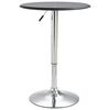 vidaXL Bar Table Black &Oslash;60 cm MDF