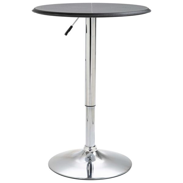 vidaXL Bar Table Black &Oslash;60 cm MDF