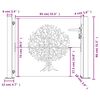 vidaXL Garden Gate 105x80 cm Corten Steel Tree Design