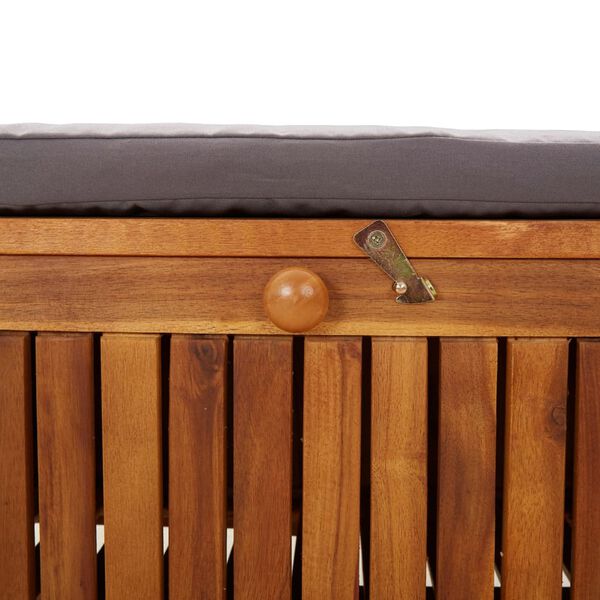 vidaXL Garden Storage Bench with Cushion 91 cm Solid Wood Acacia