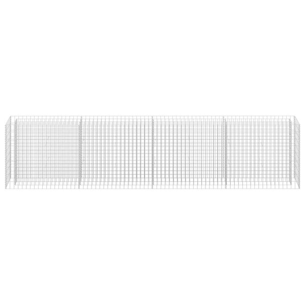 vidaXL Gabion Raised Bed Galvanised Steel 360x30x90 cm