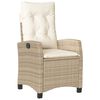 vidaXL 7 Piece Garden Dining Set with Cushions Beige Poly Rattan