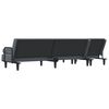 vidaXL L-shaped Sofa Bed Dark Grey 260x140x70 cm Velvet