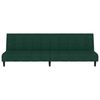 vidaXL 2-Seater Sofa Bed Dark Green Velvet
