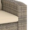 vidaXL Garden Reclining Chair with Cushions Light Brown Poly Rattan