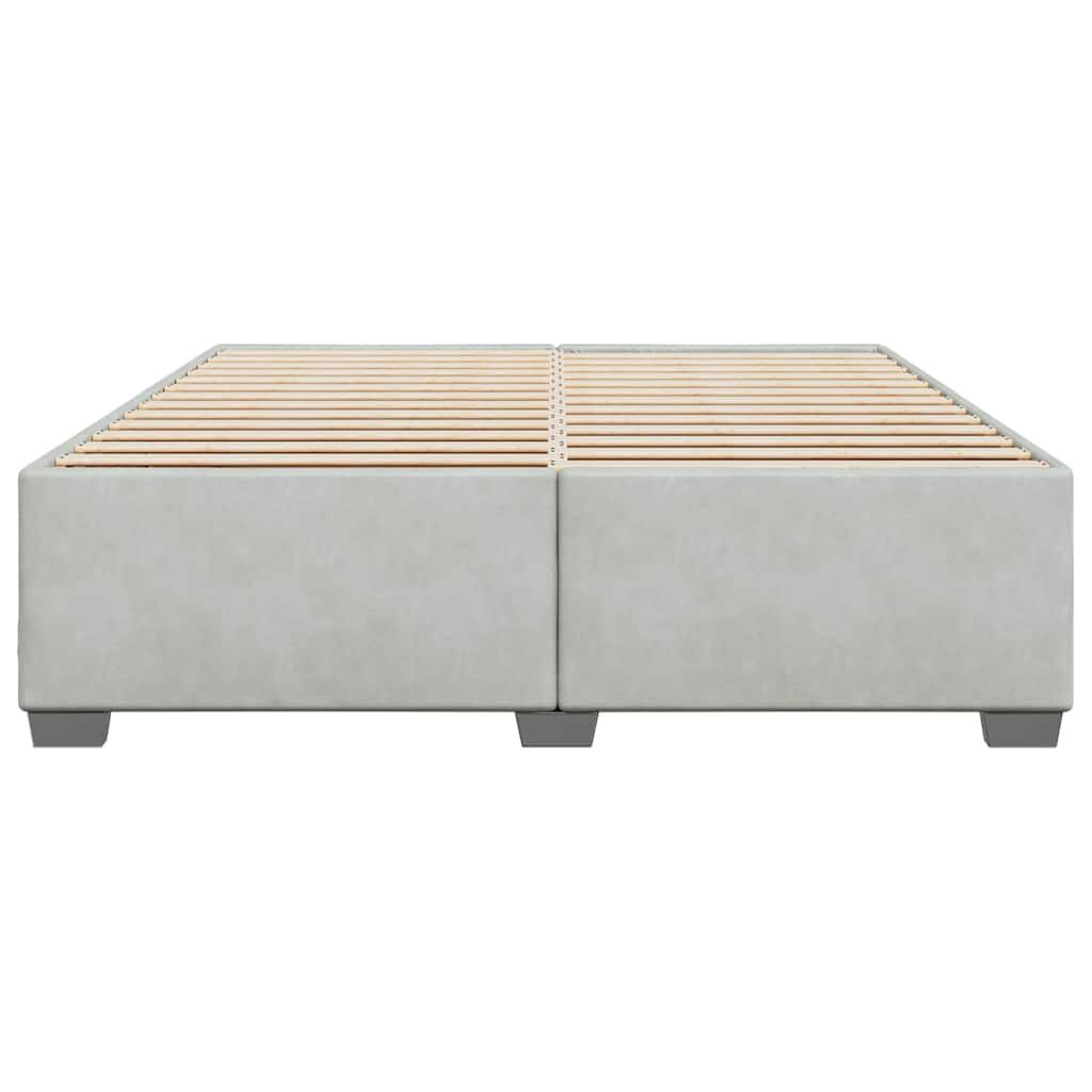 vidaXL Bed Frame without Mattress Light Grey California King Velvet