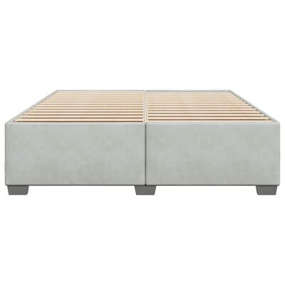 vidaXL Bed Frame without Mattress Light Grey California King Velvet