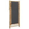 vidaXL Deck Chair Bamboo and Canvas Dark Grey