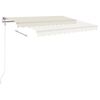 vidaXL Manual Retractable Awning 400x300 cm Cream