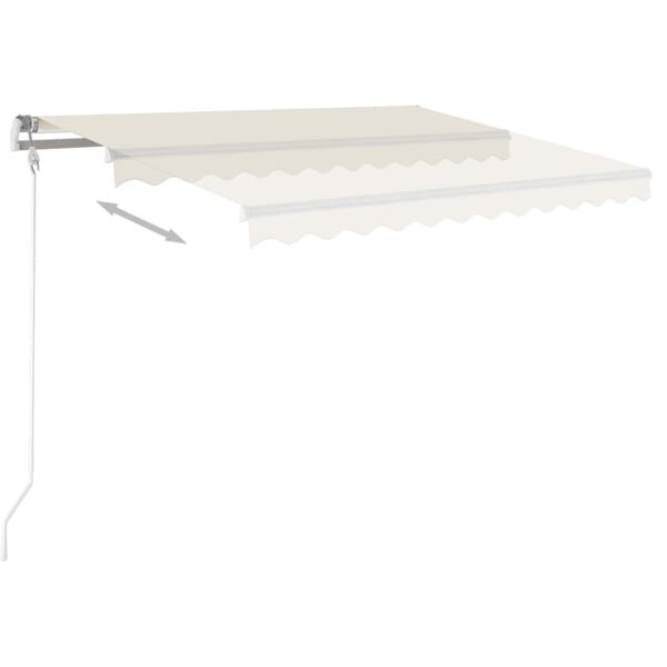 vidaXL Manual Retractable Awning 400x300 cm Cream