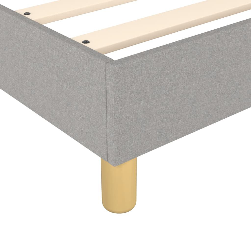 vidaXL Bed Frame without Mattress Light Grey 100x203 cm Fabric