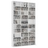 vidaXL CD Cabinet White 102x23x177.5 cm Engineered Wood