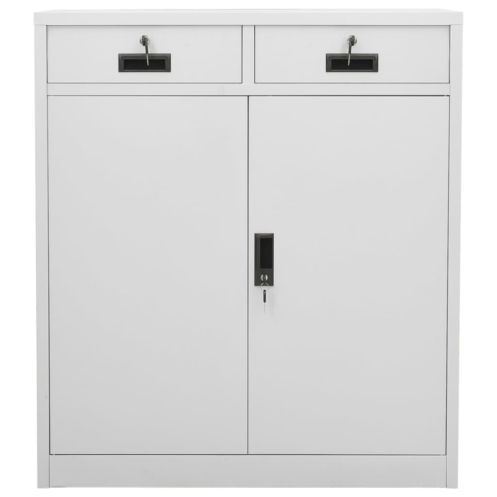 vidaXL Office Cabinet Light Grey 90x40x102 cm Steel