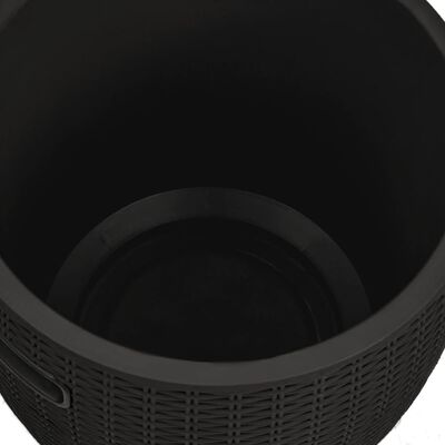 vidaXL 4-in-1 Garden Storage Box Black Polypropylene