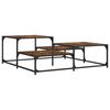 vidaXL Coffee Table Smoked Oak 107x107x40 cm Engineered Wood