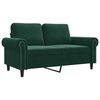 vidaXL 2-Seater Sofa Dark Green 120 cm Velvet