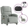 vidaXL Electric Massage Recliner Chair Light Grey Velvet