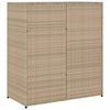 vidaXL Garden Storage Cabinet Beige 105x55x113 cm Poly Rattan