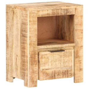 vidaXL Bedside Cabinet 40x30x50 cm Rough Mango Wood