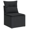 vidaXL 8 Piece Garden Sofa Set with Cushions Brown Poly Rattan