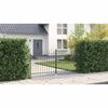 vidaXL Double Gate with Lock Grey 299.5 x 199.5 cm Steel