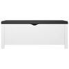 vidaXL Storage Box with Cushion White 105x40x45 cm