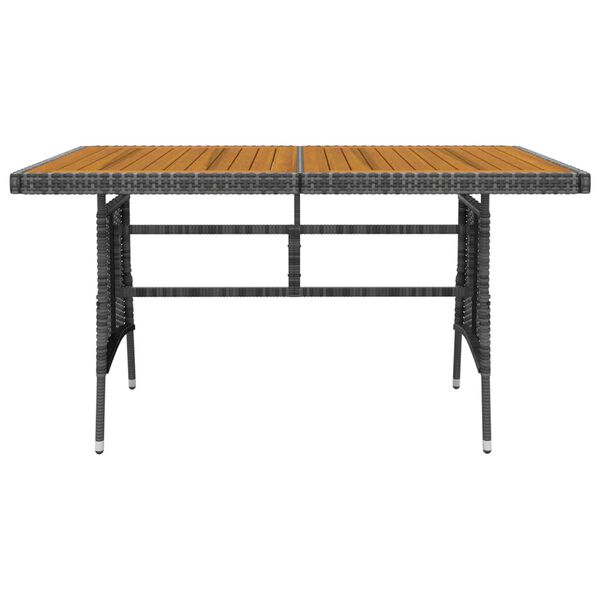 vidaXL 7 Piece Outdoor Dining Set Poly Rattan Grey