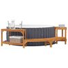vidaXL Round Outdoor Hot Tub Surround Brown 252 x 112 x 55.5 cm