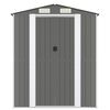 vidaXL Garden Shed Light Grey 192x440x223 cm Galvanised Steel
