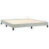 vidaXL Bed Frame without Mattress Light Grey 193x203 cm King Velvet