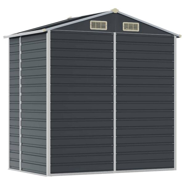 vidaXL Garden Shed Anthracite 191x130x198 cm Galvanised Steel