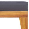 vidaXL Sectional Footrest with Dark Grey Cushion Solid Acacia Wood