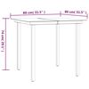 vidaXL 3 Piece Garden Dining Set with Cushions Black and Grey Poly Rattan