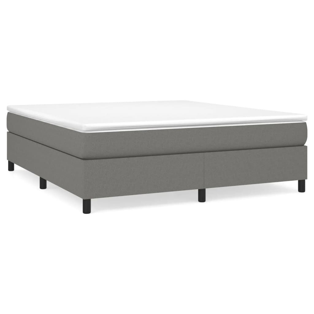 vidaXL Bed Frame without Mattress Dark Grey California King Fabric (US Only)