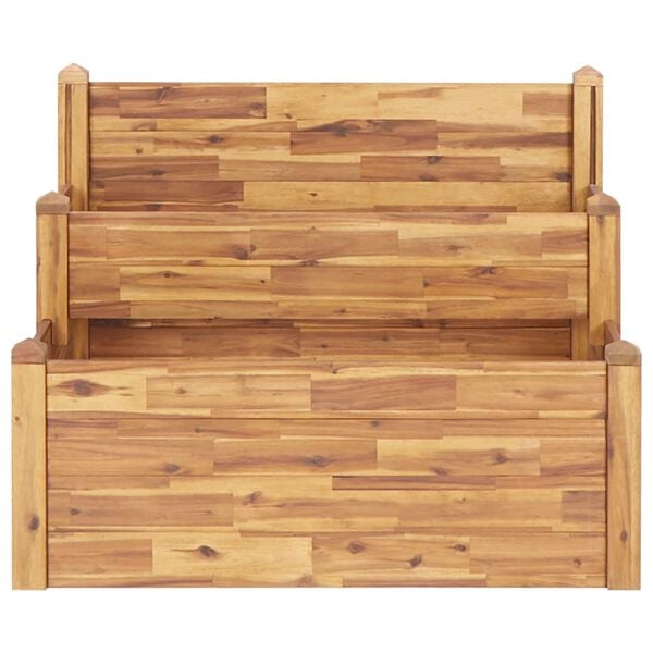 vidaXL 2-Tier Garden Planter 110x75x84 cm Solid Acacia Wood