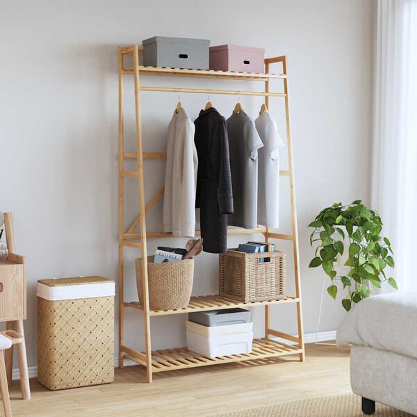 vidaXL Clothes Rack with Shelves 110x40x180 cm Bamboo