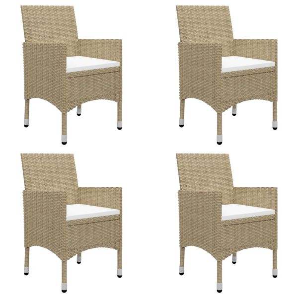 vidaXL 5 Piece Garden Dining Set Beige