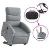 vidaXL Electric Stand up Massage Recliner Chair Light Grey Fabric