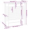 vidaXL MDF Radiator Cover Grey 78 cm