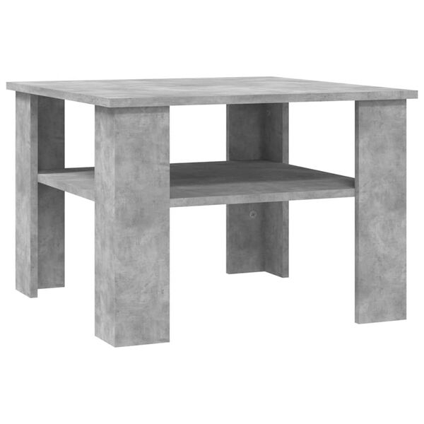 vidaXL Coffee Table Concrete Grey 60x60x42 cm Engineered Wood