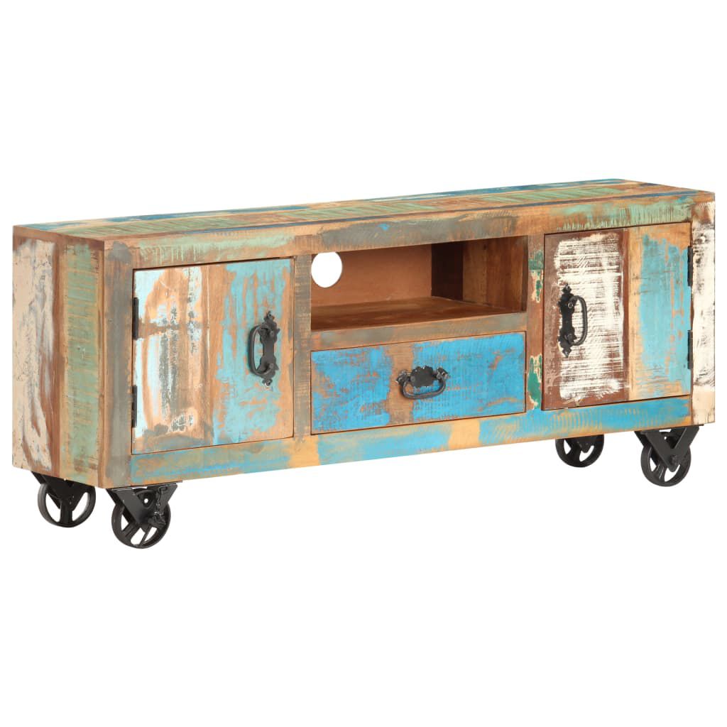 vidaXL TV Cabinet 120x30x50 cm Solid Reclaimed Wood