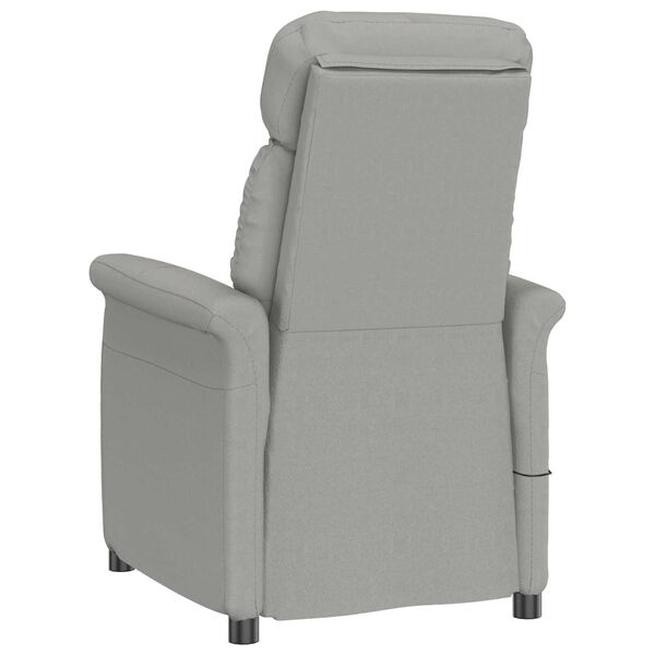 vidaXL Massage Chair Light Grey Microfibre Fabric