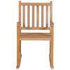 vidaXL Rocking Chair with Taupe Cushion Solid Teak Wood