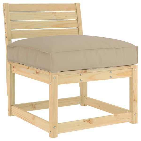 vidaXL Cushion Taupe 70 x 70 x 12 cm Oxford Fabric