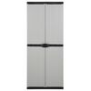 vidaXL Garden Storage Cabinet with 3 Shelves Grey&Black 68x40x168 cm