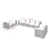 vidaXL 8 Piece Garden Lounge Set with Cushions Poly Rattan Brown