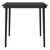 vidaXL 3 Piece Garden Dining Set with Cushions Black